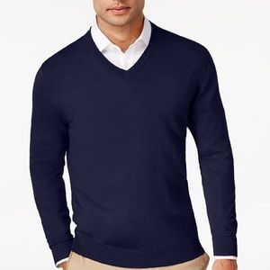 MEN’S LE CHATEAU MERINO WOOL V-NECK (#N0J594)